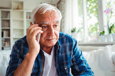 Elderly Man on the Phone